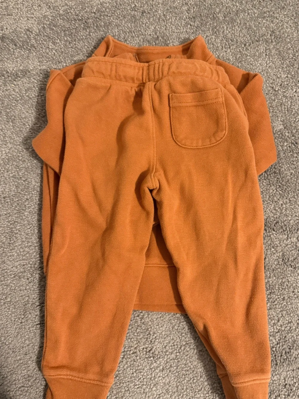 Cat & Jack Burnt Orange Cowl Quarter-Zip Matching Set